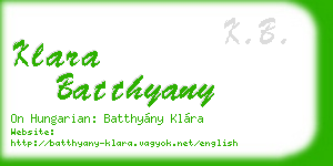 klara batthyany business card